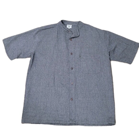 Himalayan Hemp Shirt Mens 3XL Fits Like XL Short Sleeve Button Up THC Free - Picture 1 of 8